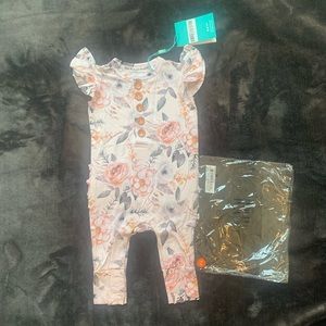 Posh Peanut Harlow Capsleeve ruffled romper